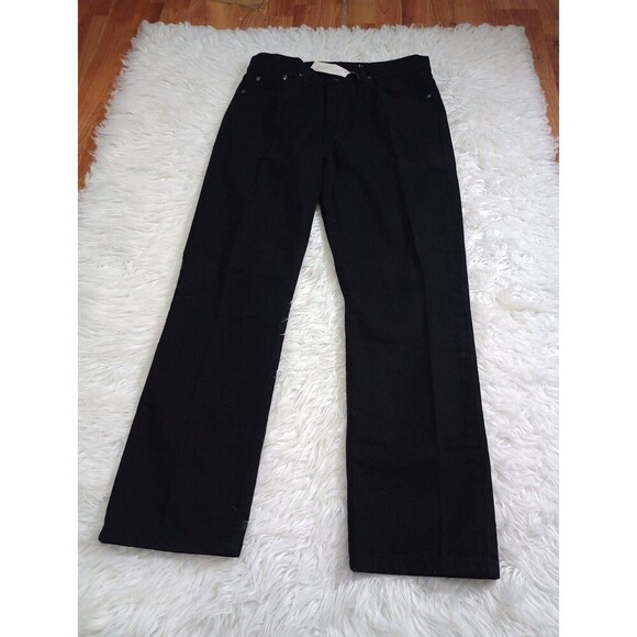 George Big Mens Regular Jeans Black Straight Leg Size 33x30 - Picture 2 of 11